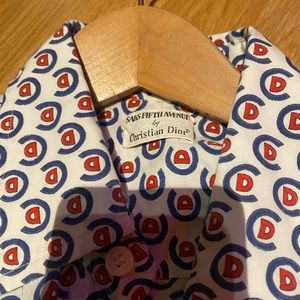 Vintage Christian Dior men’s shirt with CD logo mania print